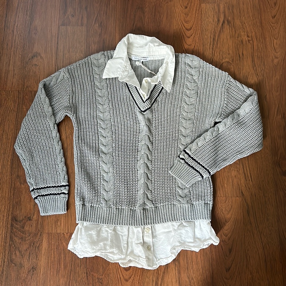 2 in 1 sweater dress shirt • nwot